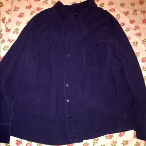 Dark blue button up sweater
